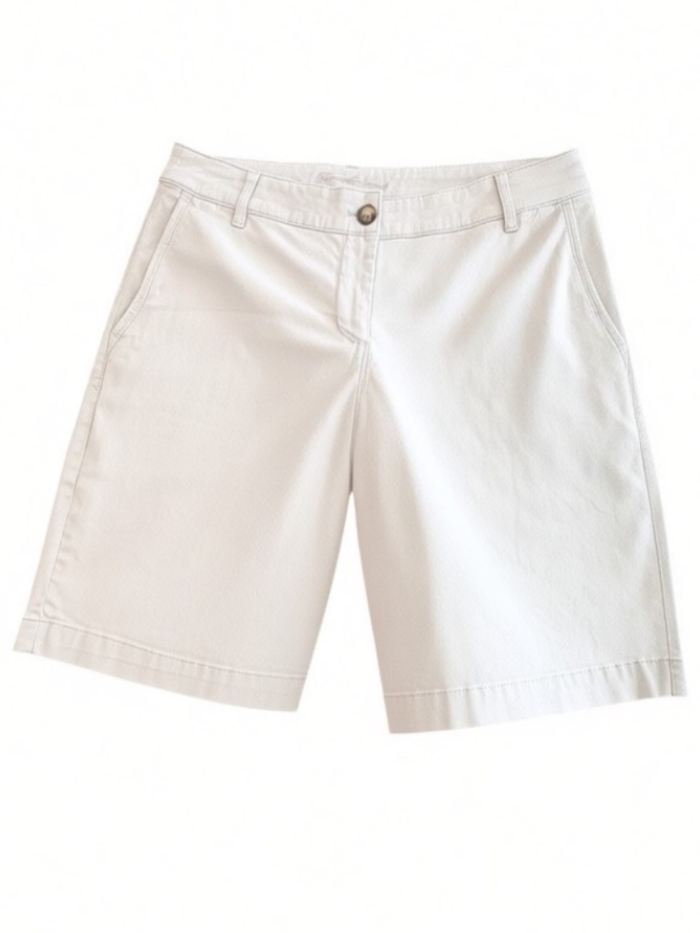 Tommy Bahama Chino Bermuda Shorts Beige Khaki Tan Linen Cotton Blend Size 8
